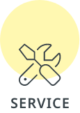 yellow circle tools icons